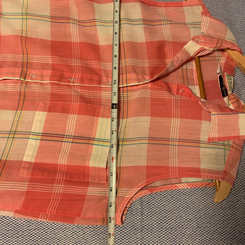 Vintage DVF Picnic Plaid Button Front Tank large - Picture 7 of 11